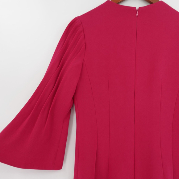 Rickie Freeman for Teri Jon Dress Womens 2 Fuchsia Crepe Evening Gown - Picture 8 of 14